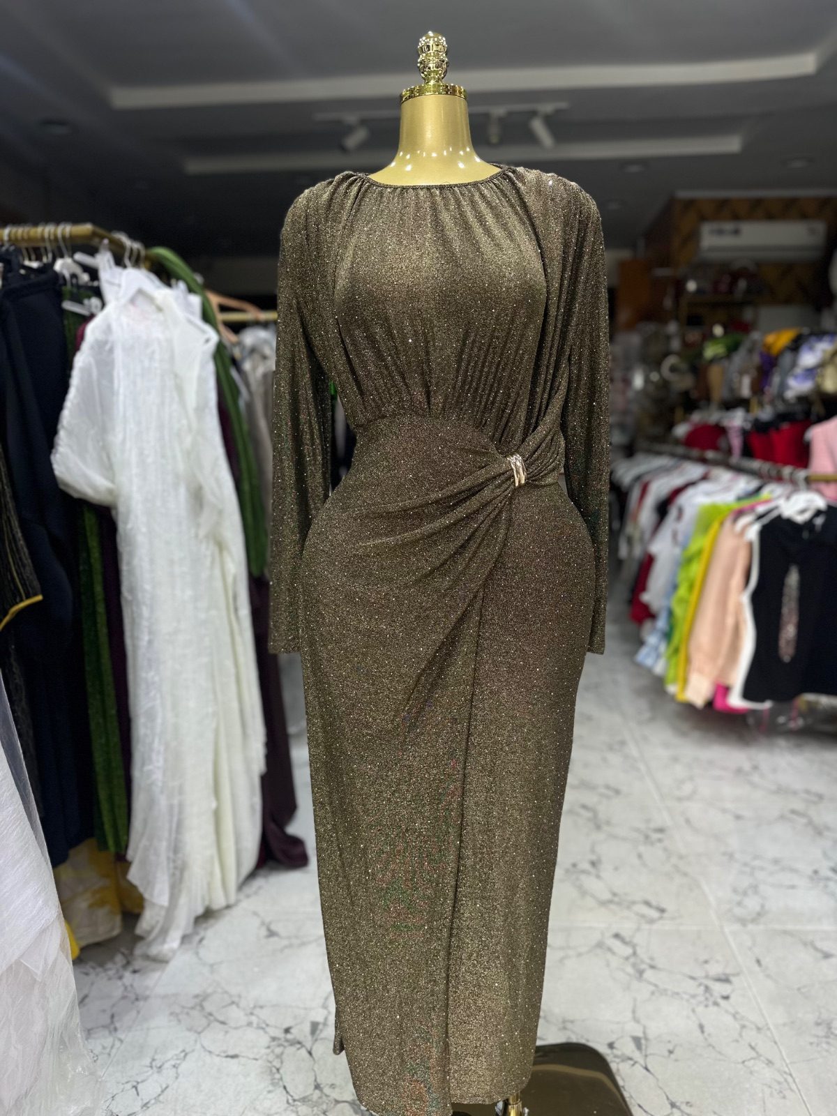 ZH-YU gold and Black dress
