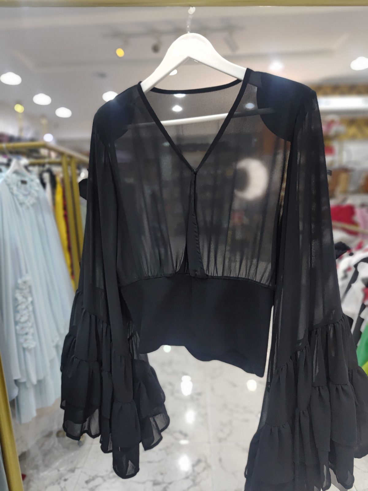 Chiffon top long hand with flay