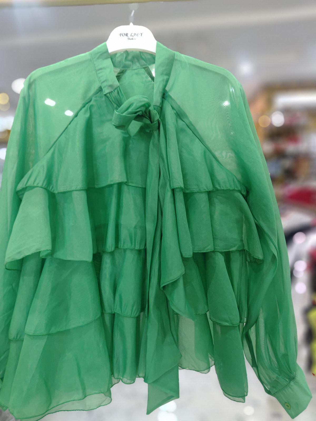 Organza green top