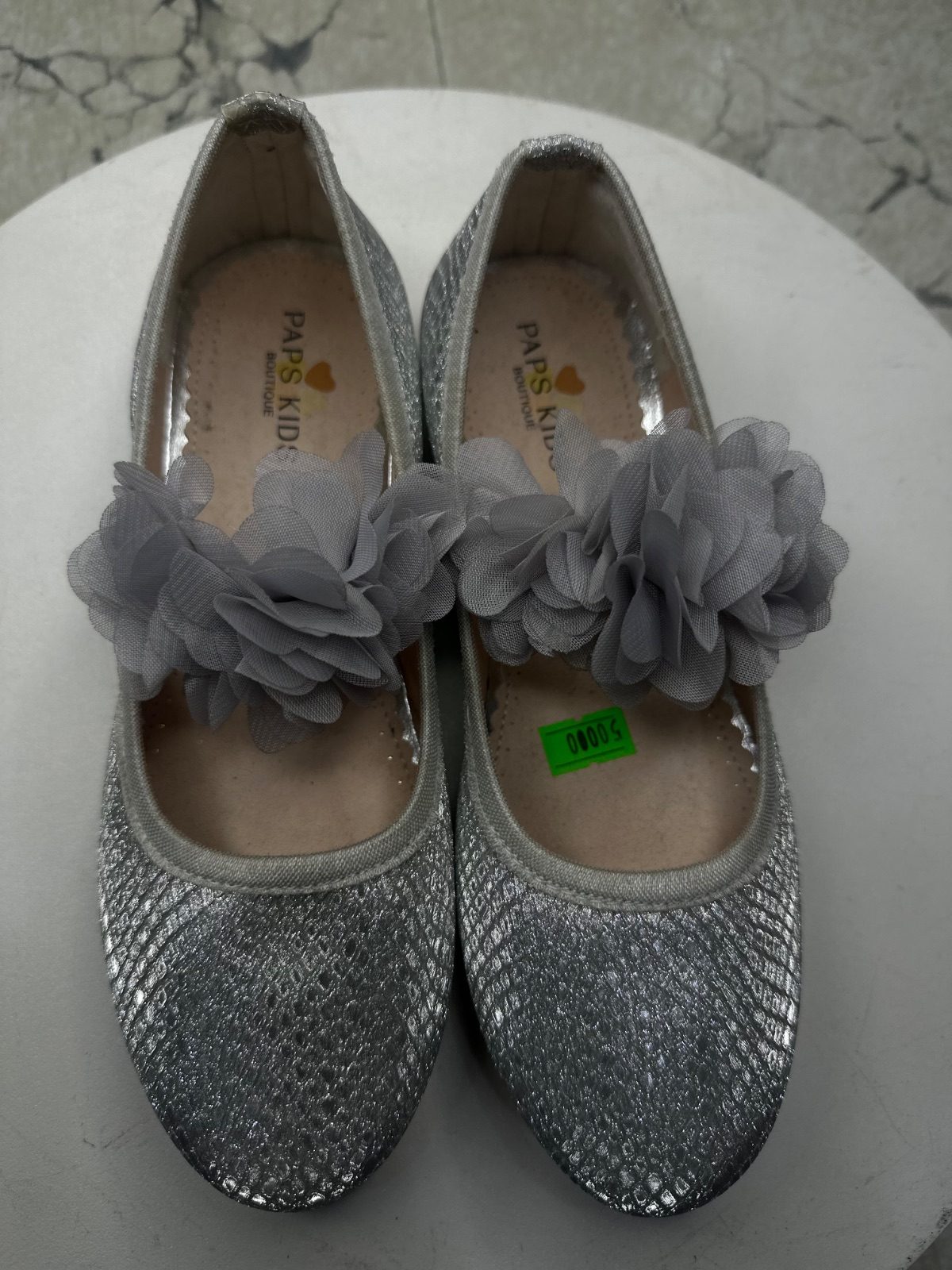 Paps kids flat shoe silver