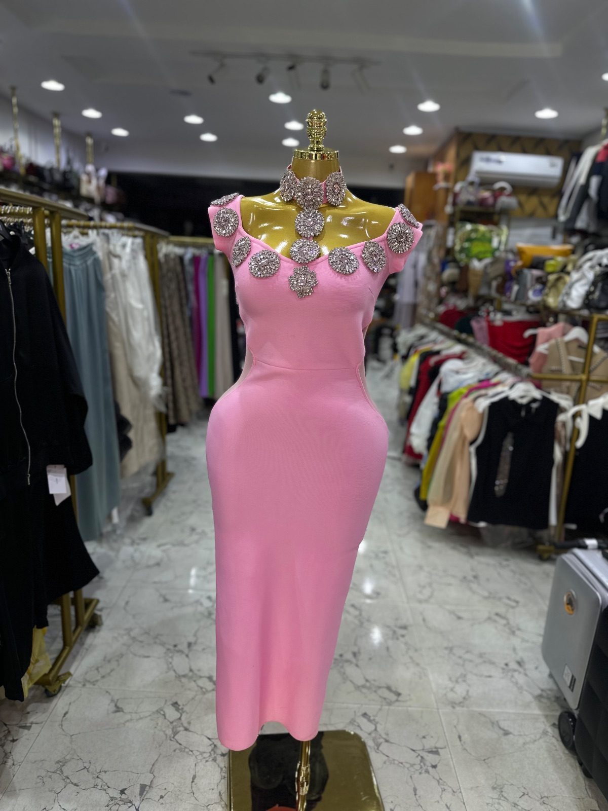 Pink stoned dress