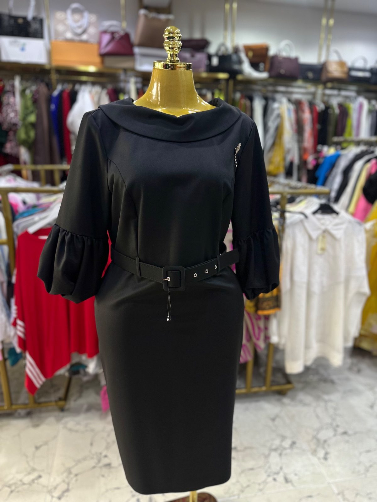 Melanccholia black office dress 249
