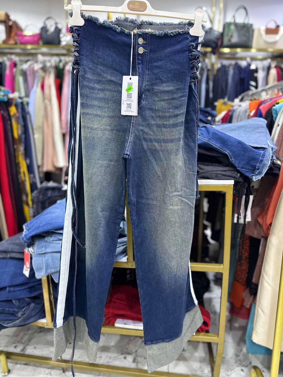 Denim red stop Jean 1587