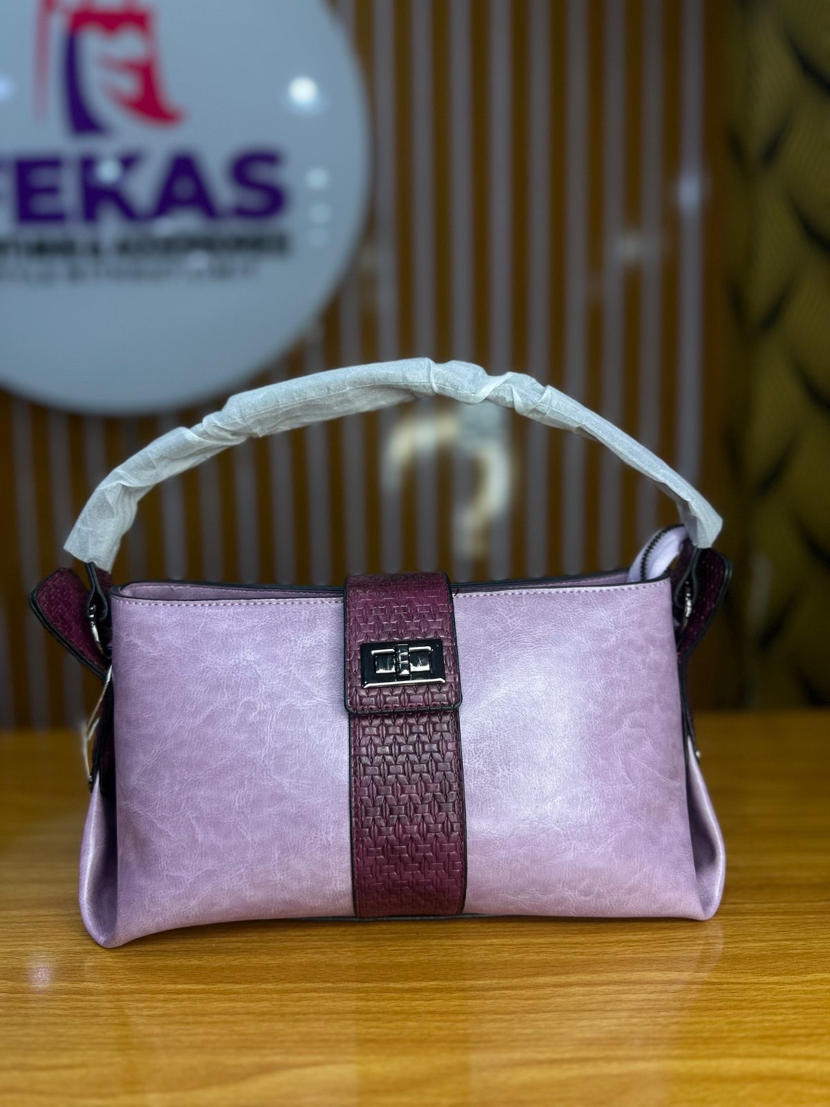 Leather hand bag