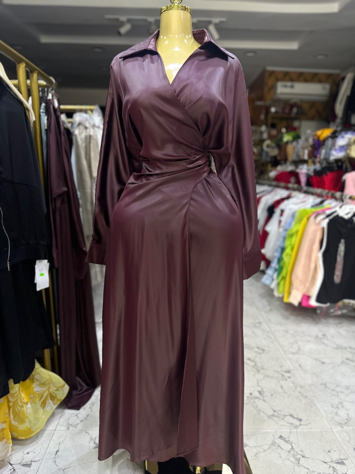 Lovely wine color dress 1668