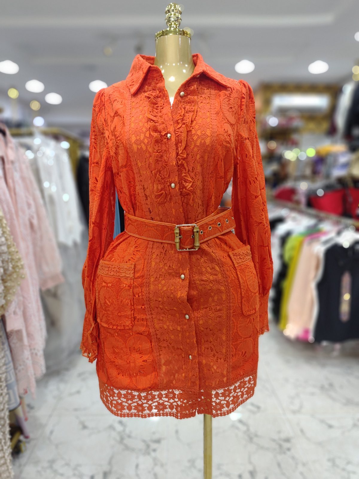 Zimmerman short orange dress
