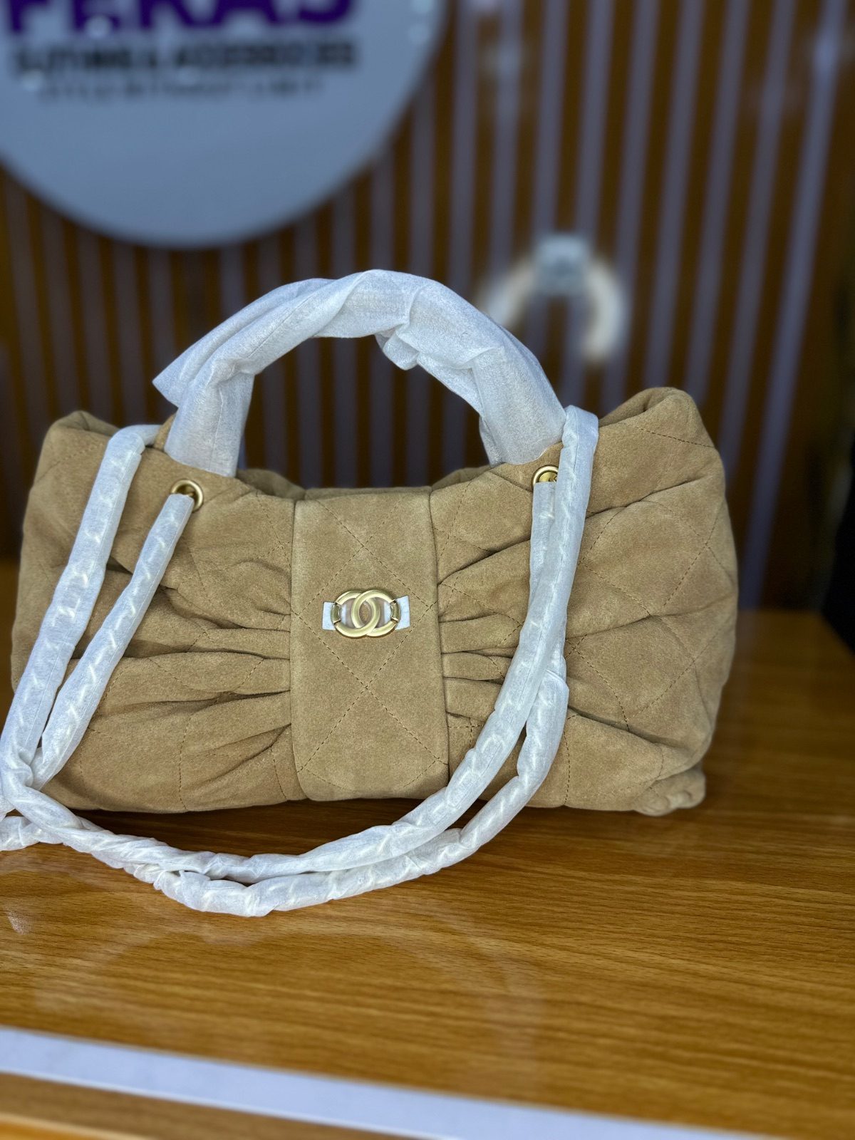 Channel leather bag