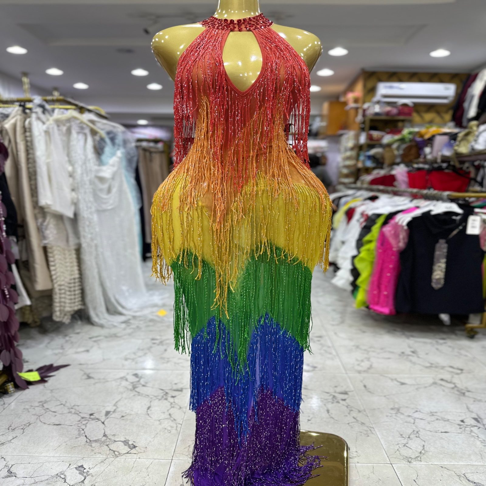Long fringe dress 1760